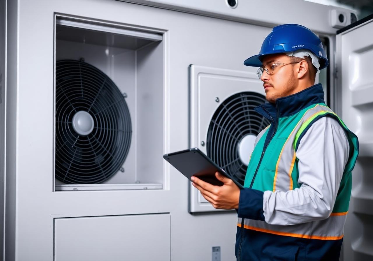 Vistoria técnica em container